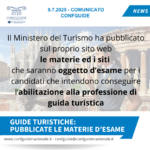 Pubblicate le materie e i criteri per esame guide turistiche